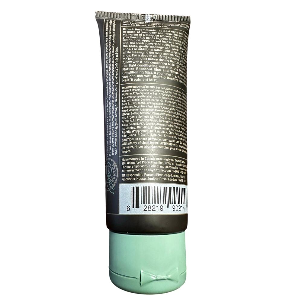 Tweak'd by Nature Rhassoul Lava Clay Rise & Shine Cleansing Volumizing Scrub-New - Picture 3 of 3